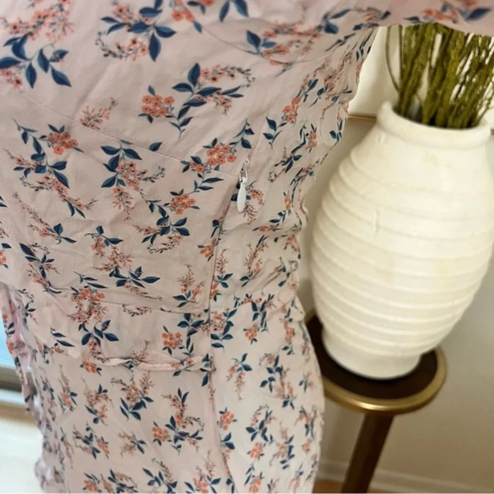 FOR LOVE & LEMONS x REVOLVE  Nostalgia Floral Tie‎ Front Mini Dress Size Small